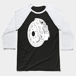 Brake Disc Wireframe Baseball T-Shirt